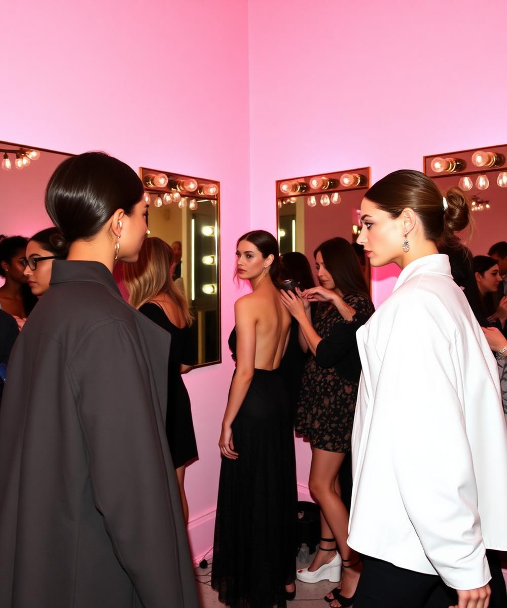 Backstage runway